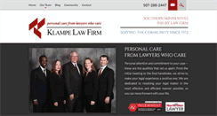 Desktop Screenshot of klampelawfirm.com